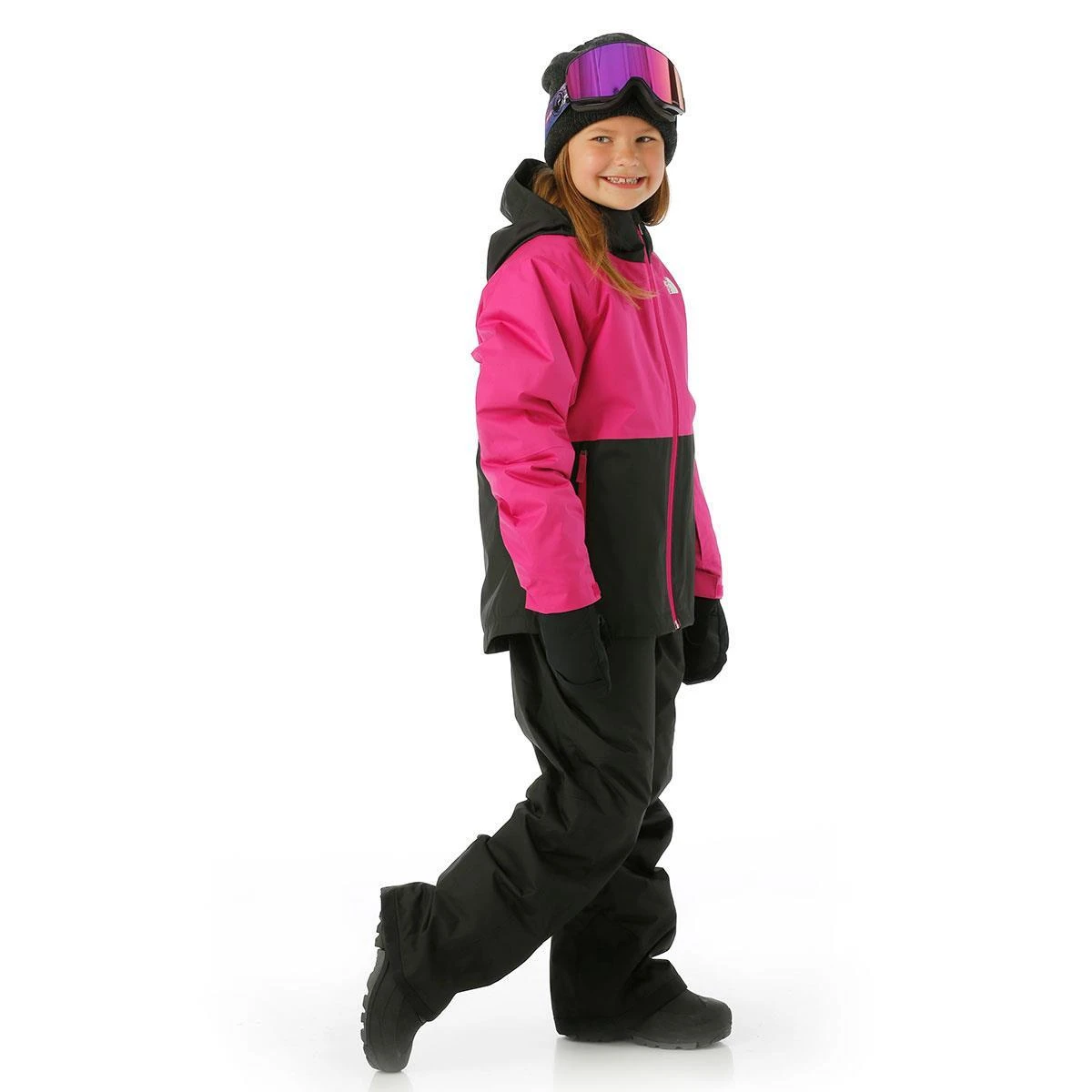Girls Freedom Triclimate Jacket The North Face Girls Freedom Triclimate Jacket -Winter Kids Clothing Store fw23 tnf girlsfreedomtriclimatejacket fuchsiapink model3