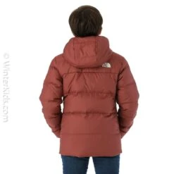 The North Face Girls North Down Fleece-Lined Parka 2 The North Face Girls North Down Fleece-Lined Parka -Winter Kids Clothing Store fw23 tnf girlsnorthdownfleecelinedparka wildginger model3