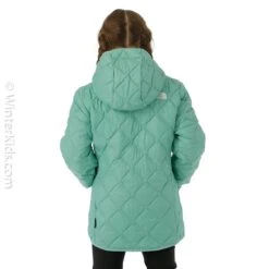 The North Face Girls ThermoBall Hooded Jacket -Winter Kids Clothing Store fw23 tnf girlsthermoballhoodedjacket wasabi model3