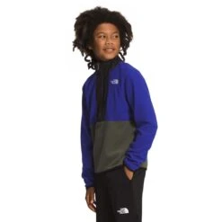 The North Face Teen Glacier ½ Zip Pullover -Winter Kids Clothing Store fw23 tnf teenglacierhalfzippullover lapisblue 1
