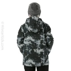 Under Armour Boys Print Steeze Eaze Jacket -Winter Kids Clothing Store fw23 underarmour boysprintsteezeeazejacket black model3