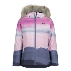 Under Armour Girls Printed Laila Jacket -Winter Kids Clothing Store fw23 underarmour girlsprintedlailajacket aurorapurple1