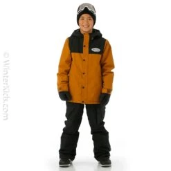 Volcom Boys Stone .91 Ins Jacket -Winter Kids Clothing Store fw23 volcom boysstone.91insjacket caramel model2