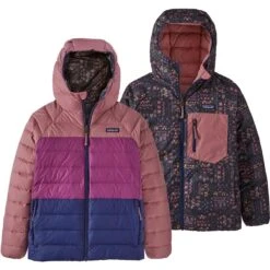 Patagonia Youth Reversible Down Sweater Hoody - Youth -Winter Kids Clothing Store prf2223 68640 wabk