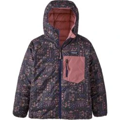 Patagonia Youth Reversible Down Sweater Hoody - Youth -Winter Kids Clothing Store prf2223 68640 wabk tu