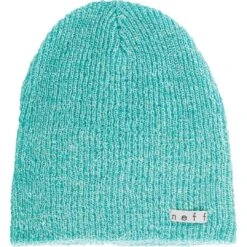 NEFF Women's Daily Heather Beanie 3 NEFF Women's Daily Heather Beanie -Winter Kids Clothing Store teal white neff daily heather beanie 31656
